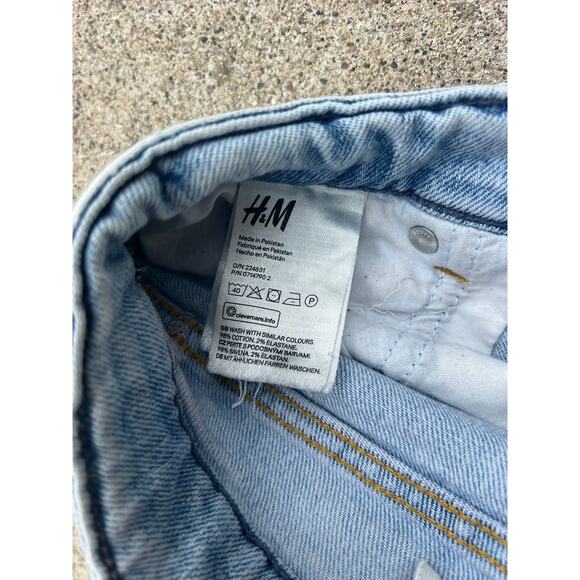 & Denim H&M Pants Women Size 2 Blue Denim Ultra High Waist Mom Jeans Button Fly - Picture 5 of 7